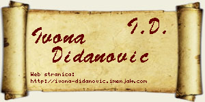 Ivona Didanović vizit kartica